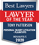 Best Lawyers badge of Tony Patterson. Lawyer of the year. 2020